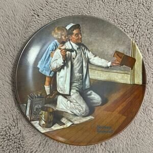 1983 Norman Rockwell Plate “The Painter” Collector Plate by Knowles Vintage